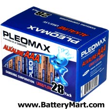 Samsung Pleomax AAA Alkaline Batteries - 28 Pack
