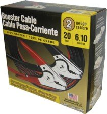 Deka 2 Gauge 20 Foot Commercial Booster Cables with Case