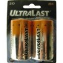 UltraLast D Alkaline Batteries - 2 Pack